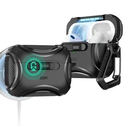 Airpods Pro 1 tartó: ESR CYBER HALOLOCK MAGSAFE AirPods Pro 1 tartó - fekete, karabinerrel-4