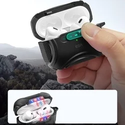 Airpods Pro 2 tartó: ESR CYBER HALOLOCK MAGSAFE AirPods Pro 2 tartó - fekete, karabinerrel-3