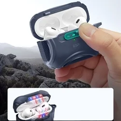 Airpods Pro 1 tartó: ESR CYBER HALOLOCK MAGSAFE AirPods Pro 1 tartó - kék, karabinerrel-3