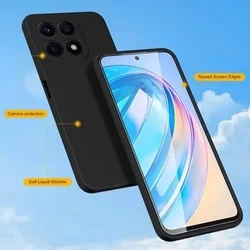 Honor X8a telefontok - PASTEL - fekete szilikon hátlap tok-1