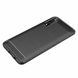 Telefontok Samsung Galaxy A50 - Forcell CARBON fekete szilikon tok-4