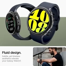 Samsung Galaxy Watch 7 (44 mm) okosóra tok - SPIGEN LIQUID AIR fekete szilikon tok-6