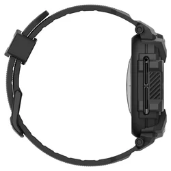 Samsung Galaxy Watch Ultra 2024 / 2025 (47 mm) okosóra szíj+tok - Spigen Rugged Armor - fekete szilikon szíj+tok-4