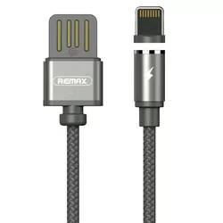 Töltőkábel: Remax Gravity RC-095i Mágneses USB / Lightning kábel LED 1M 1A fekete-6
