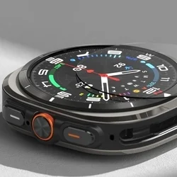 Ringke Slim fekete műanyag védő keret + üvegfólia - Samsung Galaxy Watch Ultra 2024 / 2025 (47mm) okosórához ﻿-2