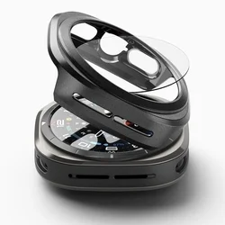 Ringke Slim fekete műanyag védő keret + üvegfólia - Samsung Galaxy Watch Ultra 2024 / 2025 (47mm) okosórához ﻿-1