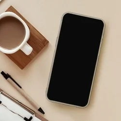 iPhone 16 Pro Max - átlátszó hátlap tok, átlátszó szilikon kerettel-1