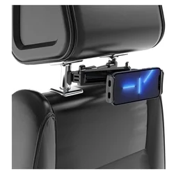 Wozinsky WTHBK3 tablettartó  - fejtámlára rögzíthető, 360 fokban elforgatható fekete telefon/tablet tartó-4