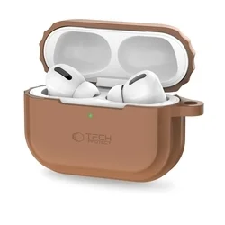 Tech- Protect - AirPods Pro 2 tartó - barna szilikon tok, pánttal ﻿-1