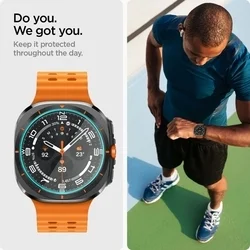 Spigen EZ FIT GLAS.tR - okosóra üvegfólia - Samsung Galaxy Watch Ultra 2024 / 2025 (47mm) okosórához (2db) + felhelyezést segítő-5