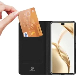 Honor 200 Pro 5G telefontok - Dux Ducis fekete könyvtok-4