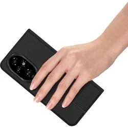 Honor 200 Pro 5G telefontok - Dux Ducis fekete könyvtok-7