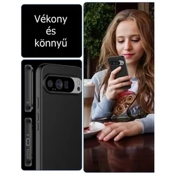 Google Pixel 9 Pro telefontok - fekete szilikon hátlap tok-2