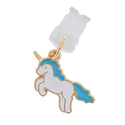Medál telefonra - unikornis / virág minta (Lightning töltőporthoz)-1