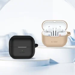 Samsung Galaxy Buds 3 / 3 FE / 3 Pro tartó - caffe latte szilikon karabinerrel-4