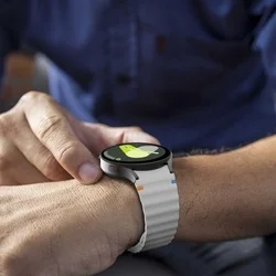 Samsung Galaxy Watch 5 / 5 Pro (40 / 44 / 45 mm) - TECH-PROTECT Sport - bézs szilikon szíj (20 mm szíj szélesség)-3