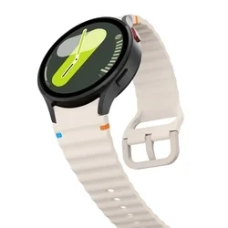 Samsung Galaxy Watch FE - TECH-PROTECT Sport - bézs szilikon szíj (20 mm szíj szélesség)-2