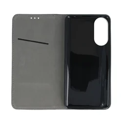 Telefontok Honor X7b - Smart Magnetic fekete szilikon keretes mágneses könyvtok-2