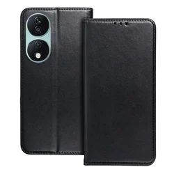 Telefontok Honor X7b - Smart Magnetic fekete szilikon keretes mágneses könyvtok-4