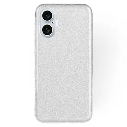iPhone 16 telefontok - Ezüst Shiny hátlap tok-1