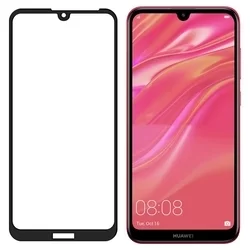 Üvegfólia Huawei Y5 2019 / Honor 8S - Super kemény tokbarát fólia fekete kerettel-3