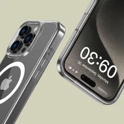 Telefontok iPhone 16 Pro - Tech-Protect Flexair Hybrid - MagSafe kompatibilis átlátszó műanyag hátlap tok, szilikon kerettel-2