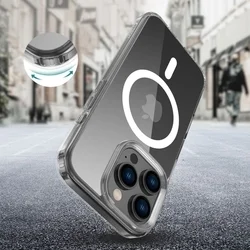 Telefontok iPhone 16 Pro - Tech-Protect Flexair Hybrid - MagSafe kompatibilis átlátszó műanyag hátlap tok, szilikon kerettel-1