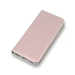 Telefontok Huawei Y5 2019 / Honor 8S - Smart Magnetic rose gold szilikon keretes mágneses könyvtok-3