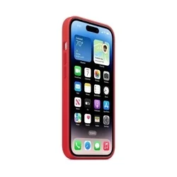 iPhone 16 telefontok - piros szilikon hátlap tok-1