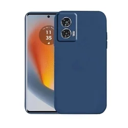 Motorola Edge 50 Fusion 5G telefontok - sötétkék szilikon hátlap tok-1