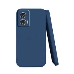 Motorola Edge 50 Fusion 5G telefontok - sötétkék szilikon hátlap tok-2