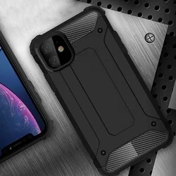 Telefontok iPhone 16 - Defender II fekete ütésálló hátlap tok-2