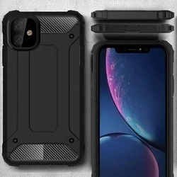 Telefontok iPhone 16 - Defender II fekete ütésálló hátlap tok-1