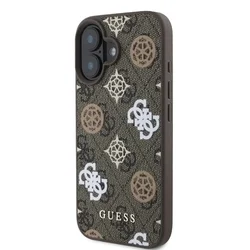 iPhone 16 telefontok - Guess 4G Peony - MagSafe kompatibilis barna hátlap tok-2