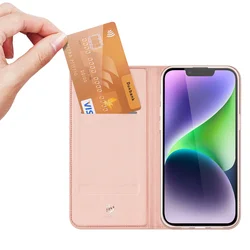 iPhone 16 telefontok - Dux Ducis rosegold kinyitható tok-3