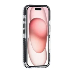 Telefontok iPhone 16 - MagSafe kompatibilis átlátszó/fekete nyakbaakasztós hátlap tok-3