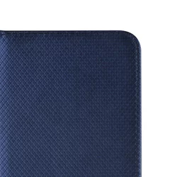 Telefontok Samsung Galaxy M30 - kék mágneses szilikon keretes könyvtok-5