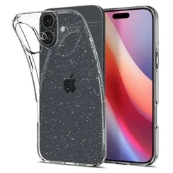 Telefontok iPhone 16 - Spigen Liquid Crystal Glitter TPU átlátszó tok-3