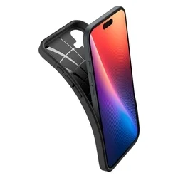 Telefontok iPhone 16 - SPIGEN CORE ARMOR - fekete szilikon tok-3