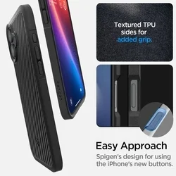 Telefontok iPhone 16 - SPIGEN CORE ARMOR - fekete szilikon tok-8