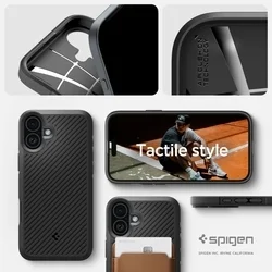 Telefontok iPhone 16 - SPIGEN CORE ARMOR - fekete szilikon tok-10