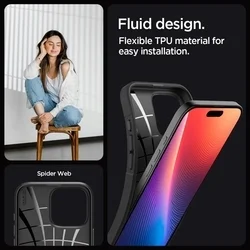 Telefontok iPhone 16 Pro - SPIGEN CORE ARMOR - fekete szilikon tok-5