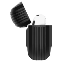 AirPods 4 tartó: Airpods 4 - Spigen Rugged Armor matt fekete tok-2
