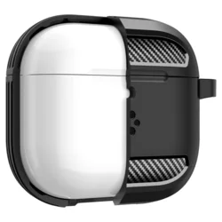 AirPods 4 tartó: Airpods 4 - Spigen Rugged Armor matt fekete tok-3