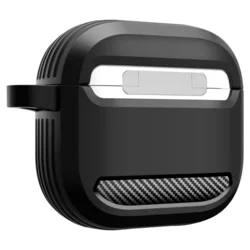 AirPods 4 tartó: Airpods 4 - Spigen Rugged Armor matt fekete tok-5