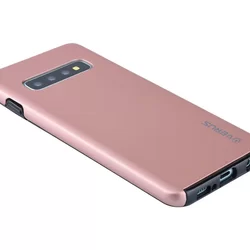 Telefontok Samsung Galaxy S10 - átlátszó előlap + Rose Gold plexi hátlap tok 360°-3