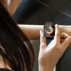 Fekete 360 fokos szilikon védő tok APPLE WATCH 10 /11 (46mm) okosórához-3