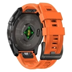 GARMIN FENIX 5X / 5X PLUS / 6X / 6X PRO / 7X / 8 (51 mm) okosóra szilikon szíj - TECH-PROTECT narancssárga szilikon szíj ﻿-1