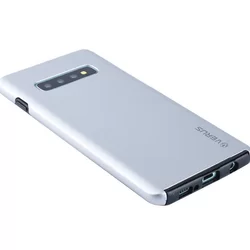 Telefontok Samsung Galaxy S10+ (S10 Plus) - átlátszó előlap + Ezüst plexi hátlap tok 360°-3