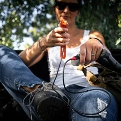 TACTICAL Recce 3.20 - Apple Watch okosóra töltő, fekete, Type-C (USB-C) szövet kábellel-1